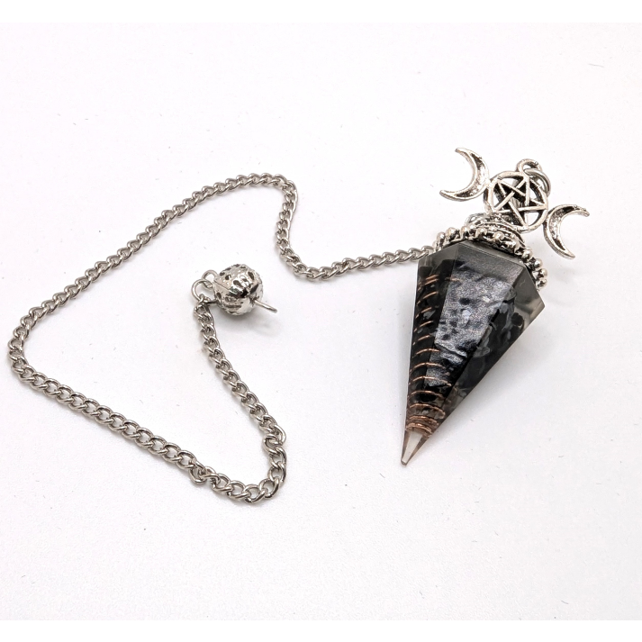 Smokey Obsidian Stone Pendulum