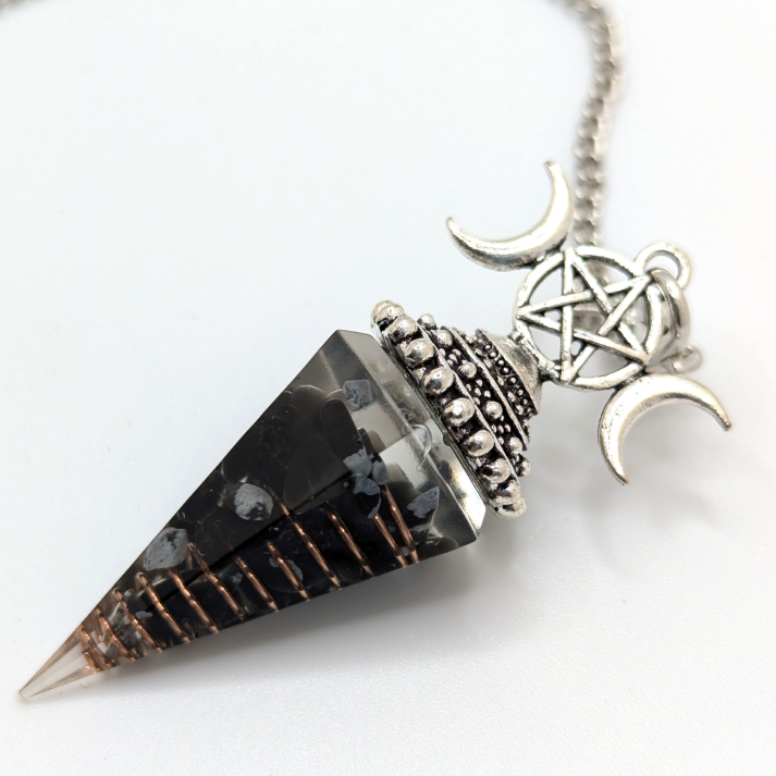 Smokey Obsidian Stone Pendulum