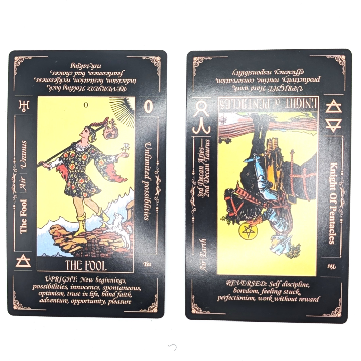 Beginner's Tarot Card Set + Meanings Booklet and Carry Bag